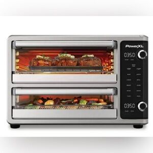 PowerXL SmartSynx Dual Door Air Fryer Oven, Cook Different Food at the Same Time